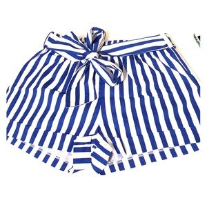 Red & White Stripped Shorts